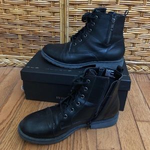 Steve Madden Black Combat Boots Size 8.5